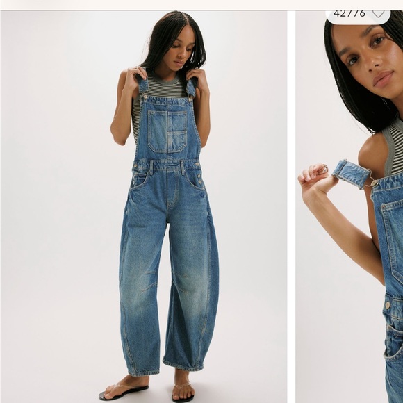 We The Free Denim - We The Free Good Luck Barrel Overalls